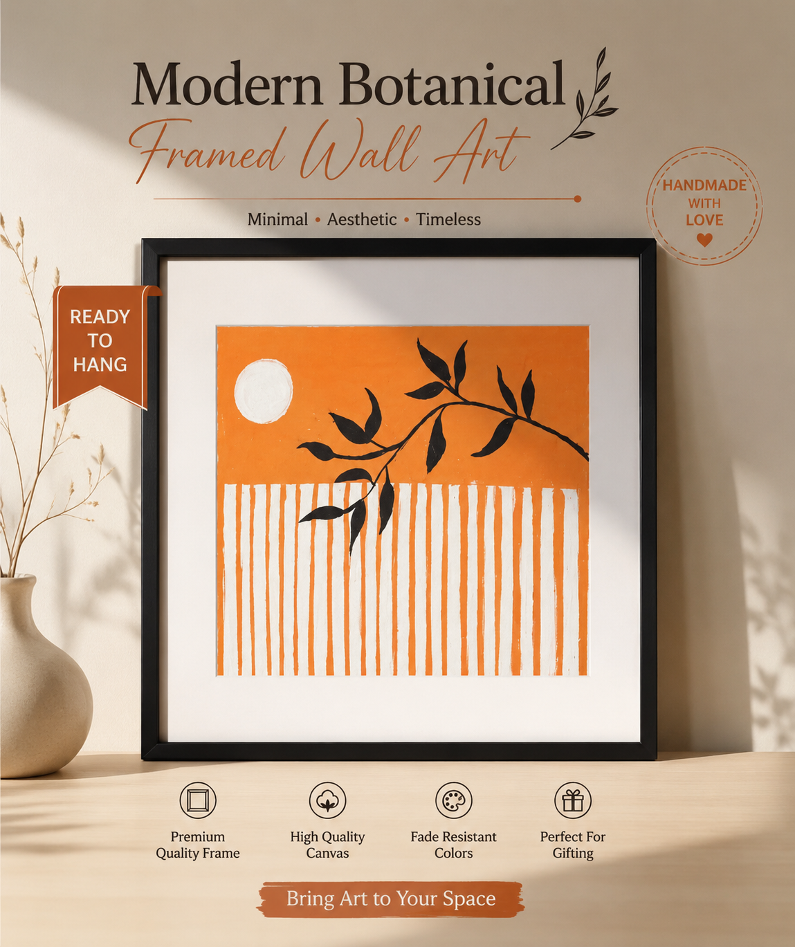 Modern Botanical Framed Wall Art by Nadia