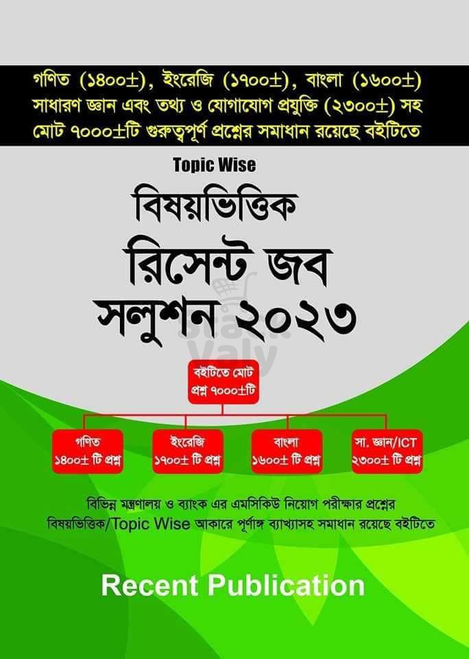 Topic Wise বিষয়ভিত্তিক রিসেন্ট জব সলুশন ২০২৩
