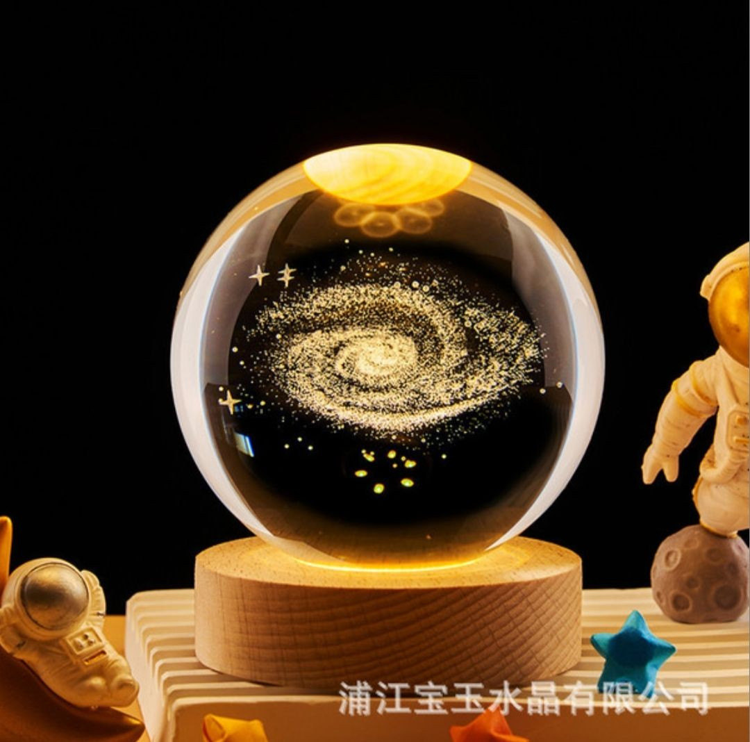Color Changing LED 3D Crystal Ball -  Galaxy